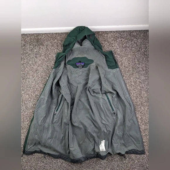 Patagonia Jacket Stretch Rainshadow h2no Packable Vented Rain Green Mens Small
